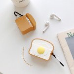 Wholesale Cute Design Cartoon Silicone Cover Skin for Airpod (1 / 2) Charging Case (Toast)